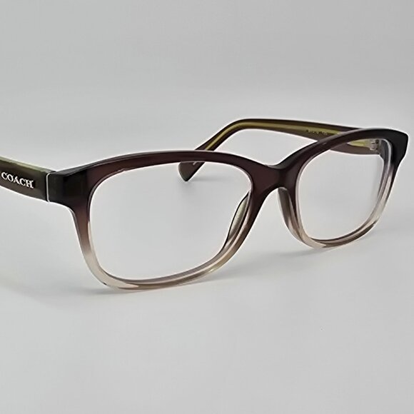 Coach HC6089 5400 Brown Gradient Olive Cat Eye Eyeglasses Frame 51-16-135 - Picture 6 of 12